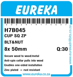 H7B045 - Cup Square Bolt & Nut -H7B045_Label_T